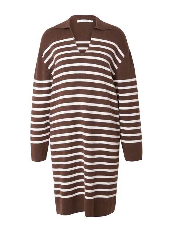 InWear InWear Pletena haljina 'Ropa'  smeđa / bijela