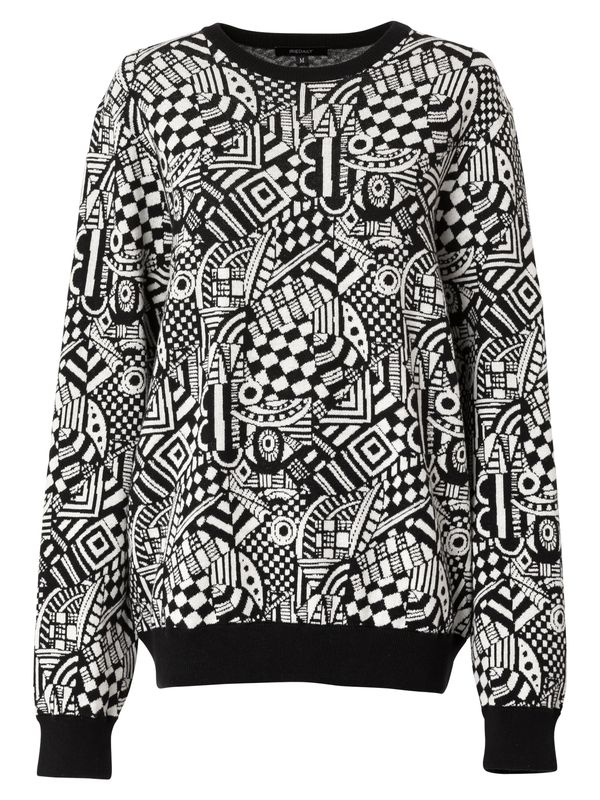 Iriedaily Iriedaily Pulover 'Crazy Fresh'  crna / bijela