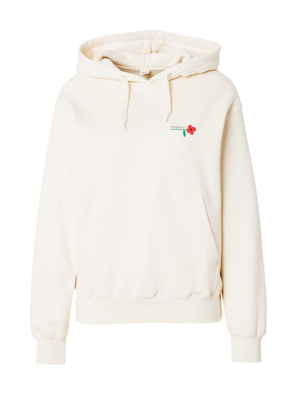 Iriedaily Iriedaily Sweater majica 'Flower Boi'  zelena / crna / vuneno bijela