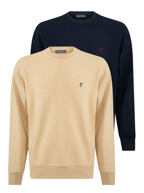 Jacey Quinn Jacey Quinn Sweater majica  bež / mornarsko plava / crvena