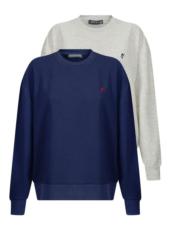 Jacey Quinn Jacey Quinn Sweater majica  ecru/prljavo bijela / mornarsko plava / crvena