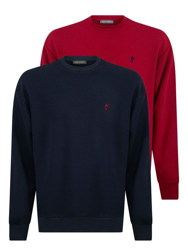 Jacey Quinn Jacey Quinn Sweater majica  mornarsko plava / krvavo crvena