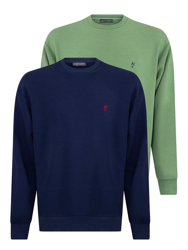 Jacey Quinn Jacey Quinn Sweater majica  mornarsko plava / zelena / crvena