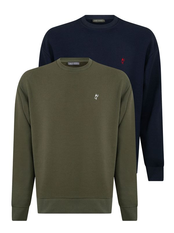 Jacey Quinn Jacey Quinn Sweater majica  plava / kaki / crvena