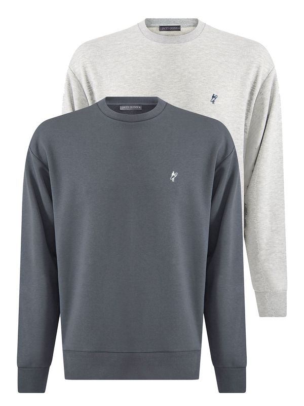 Jacey Quinn Jacey Quinn Sweater majica  svijetlosiva / tamo siva / bijela