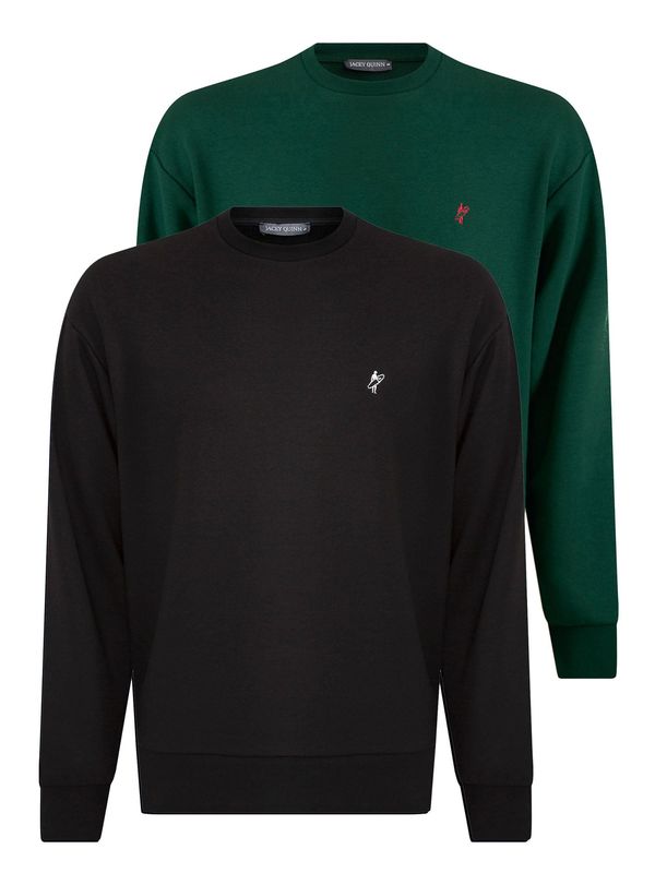 Jacey Quinn Jacey Quinn Sweater majica  zelena / crvena / crna / bijela