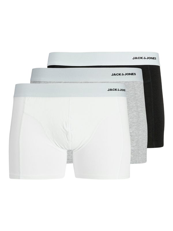 JACK & JONES JACK & JONES Bokserice 'JACSENSE'  siva / crna / bijela