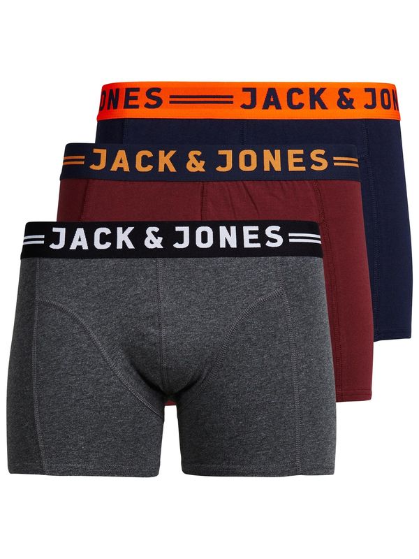 JACK & JONES JACK & JONES Bokserice 'Lichfield'  mornarsko plava / narančasta / boja vina