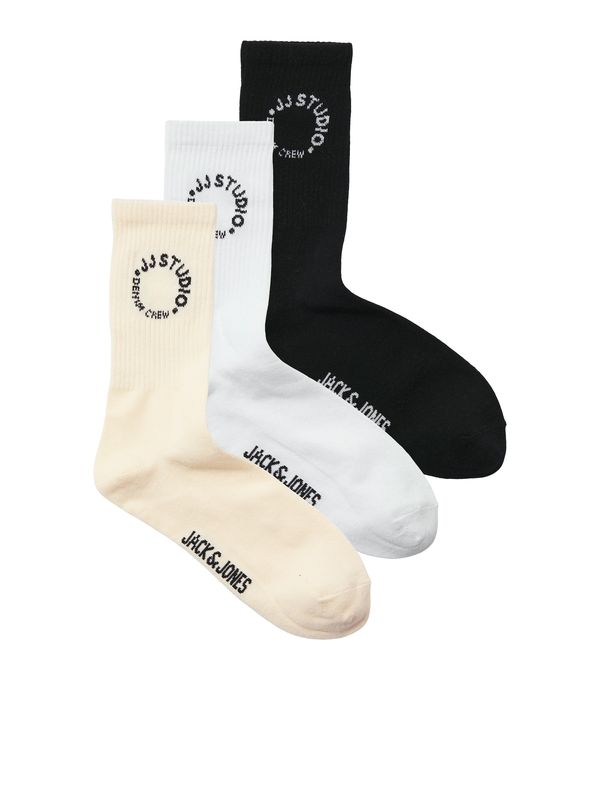 JACK & JONES JACK & JONES Čarape 'JACMARCUS'  bež / crna / bijela