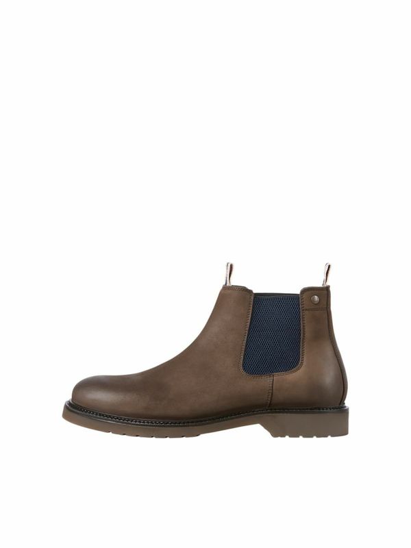 JACK & JONES JACK & JONES Chelsea čizme 'Leyton'  mornarsko plava / svijetlosmeđa