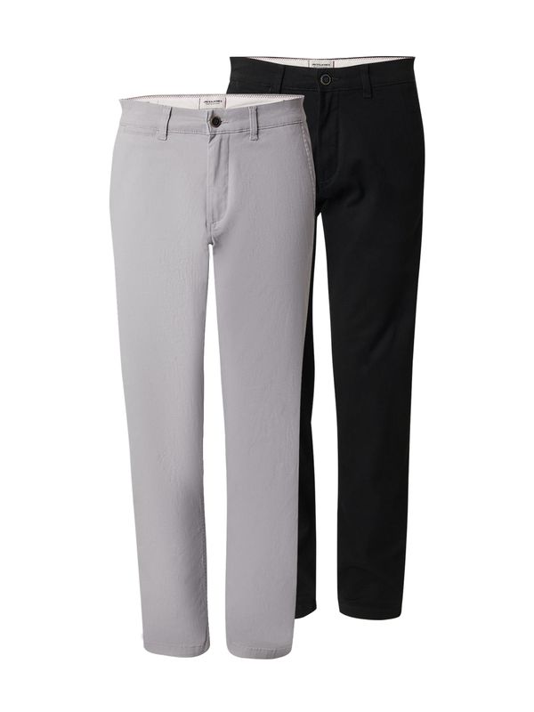 JACK & JONES JACK & JONES Chino hlače 'JPSTKANE DAVE'  svijetlosiva / crna