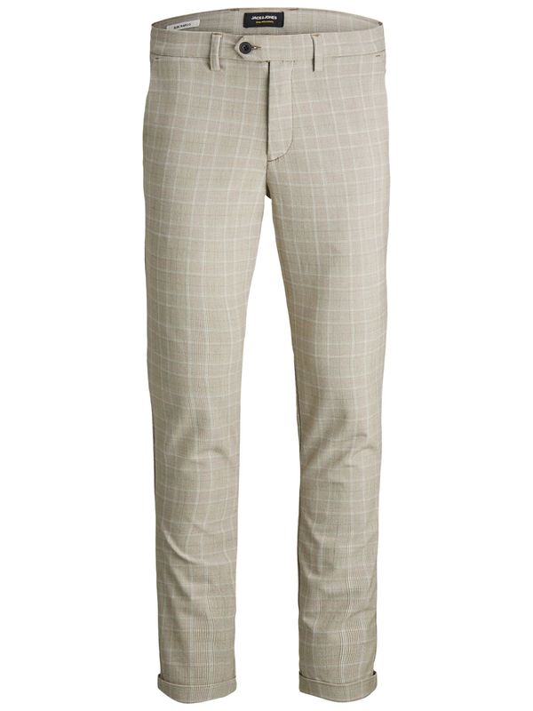 JACK & JONES JACK & JONES Chino hlače 'Marco Connor'  bež / siva / bijela