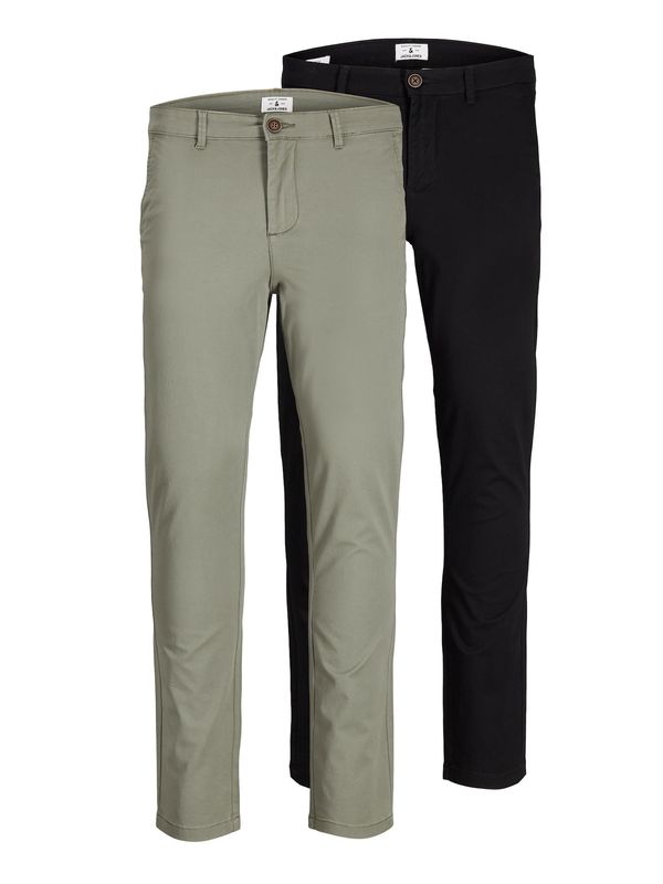 JACK & JONES JACK & JONES Chino hlače 'Marco'  svijetlozelena / crna