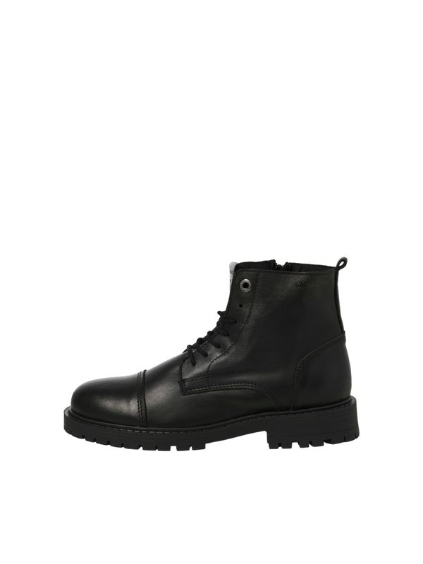JACK & JONES JACK & JONES Čizme na vezanje  crna