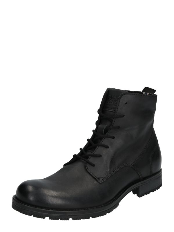 JACK & JONES JACK & JONES Čizme na vezanje 'Worca'  crna