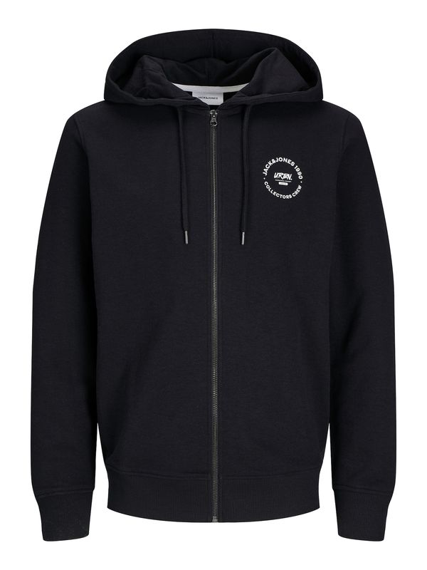 JACK & JONES JACK & JONES Gornji dio trenirke  crna / bijela