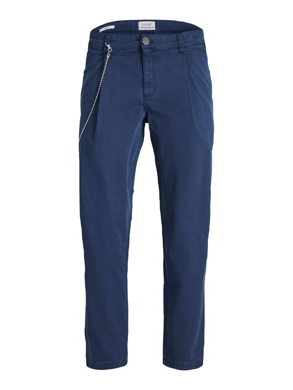JACK & JONES JACK & JONES Hlače s naborima 'FREDDIE'  mornarsko plava