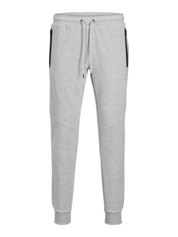 JACK & JONES JACK & JONES Hlače  siva melange / crna