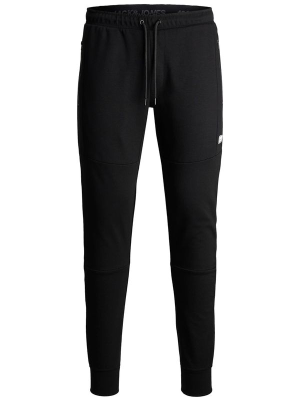 JACK & JONES JACK & JONES Hlače 'Will'  crna / bijela