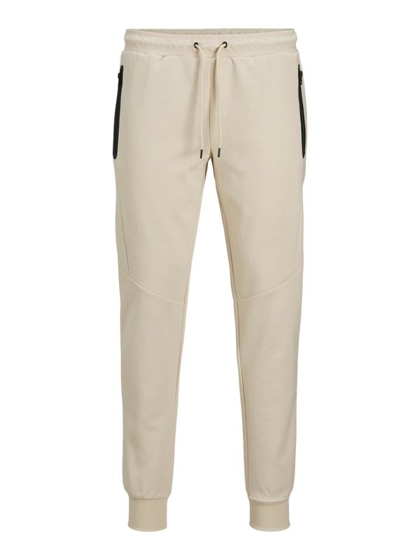 JACK & JONES JACK & JONES Hlače 'WILL FUSION'  bež / crna