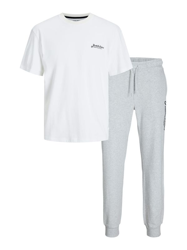 JACK & JONES JACK & JONES Jogging komplet 'JJBEAU'  siva melange / crna / bijela