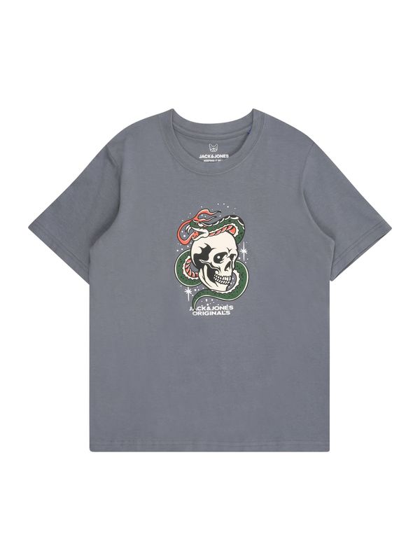 Jack & Jones Junior Jack & Jones Junior Majica 'JORANATOMY SKULL'  bazalt siva / zelena / crna / bijela