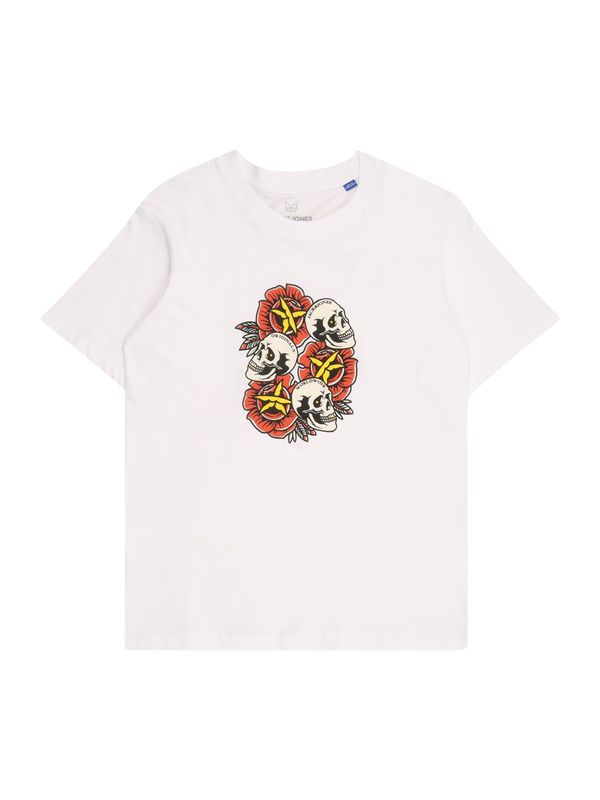 Jack & Jones Junior Jack & Jones Junior Majica 'JORANATOMY SKULL'  žuta / ciglasto crvena / crna / bijela