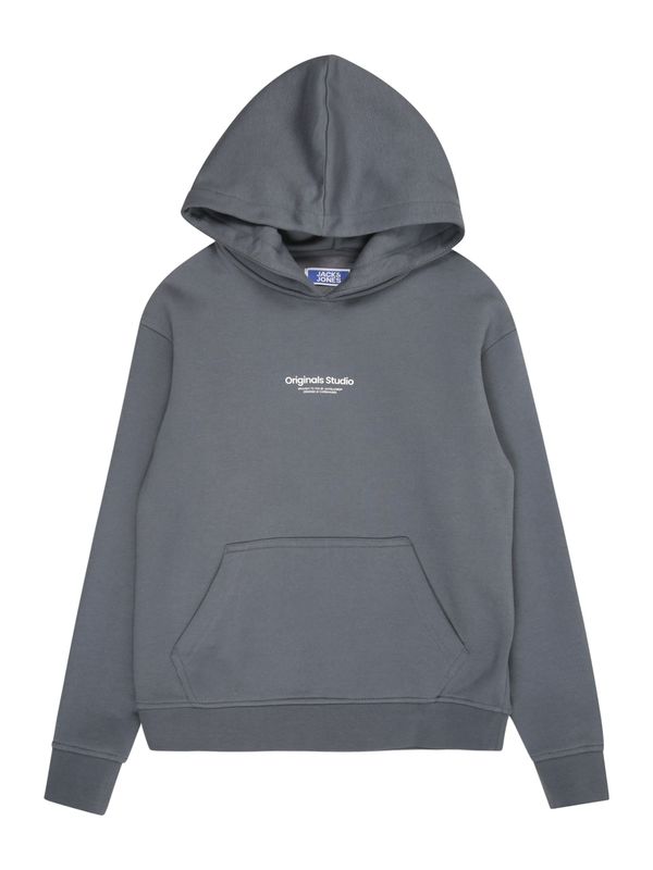 Jack & Jones Junior Jack & Jones Junior Sweater majica 'JORVesterbro'  bazalt siva / bijela