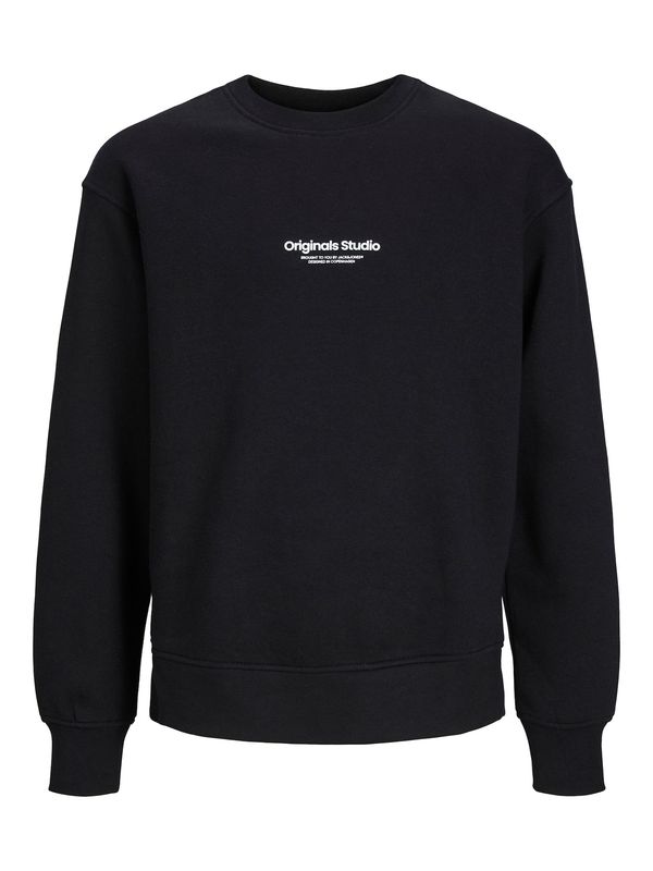 Jack & Jones Junior Jack & Jones Junior Sweater majica 'JORVESTERBRO'  crna / bijela