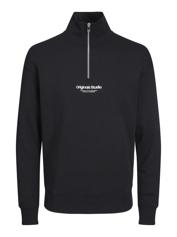 Jack & Jones Junior Jack & Jones Junior Sweater majica 'JORVESTERBRO'  crna / bijela