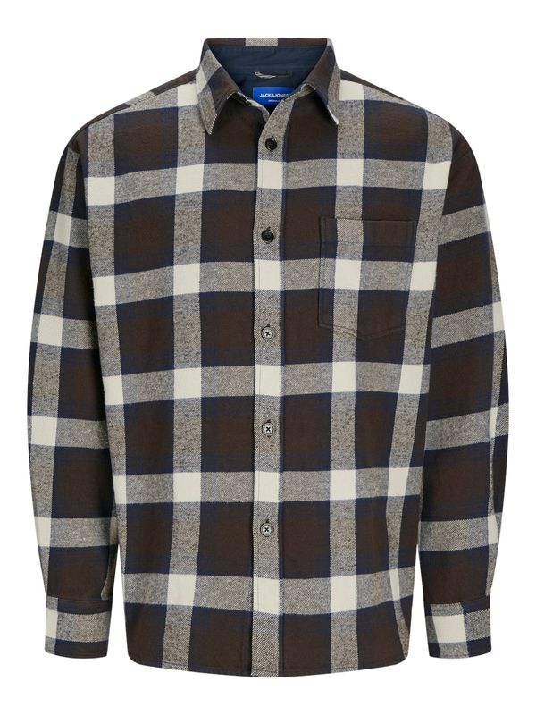 JACK & JONES JACK & JONES Košulja 'JORFREDERIKSBERG'  mornarsko plava / bordo / bijela