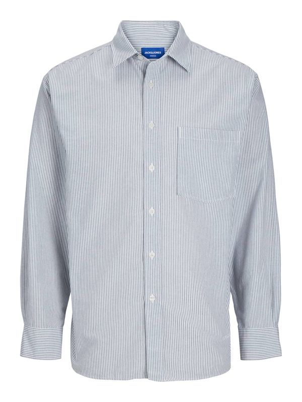 JACK & JONES JACK & JONES Košulja 'JORMARGATE'  siva / bijela