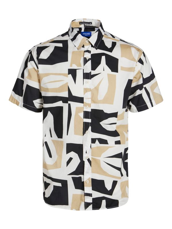 JACK & JONES JACK & JONES Košulja 'JOSHUA ARUBA'  moka smeđa / crna / bijela