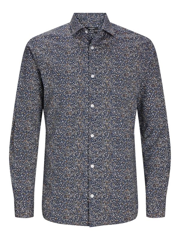 JACK & JONES JACK & JONES Košulja 'JPRBLABlackpool'  noćno plava / senf / bež siva / prljavo bijela