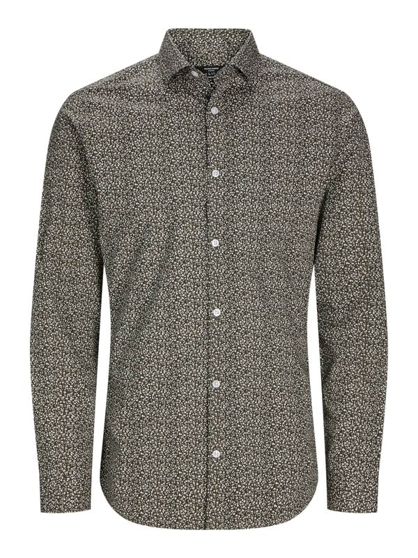 JACK & JONES JACK & JONES Košulja 'JPRBlackpool'  antracit siva / maslinasta / bijela