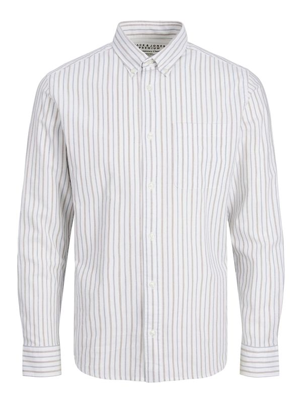 JACK & JONES JACK & JONES Košulja 'JPRBLUBROOK'  noćno plava / svijetlonarančasta / bijela