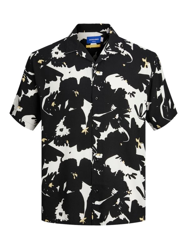 JACK & JONES JACK & JONES Košulja 'Luke Aruba'  pastelno žuta / crna / bijela