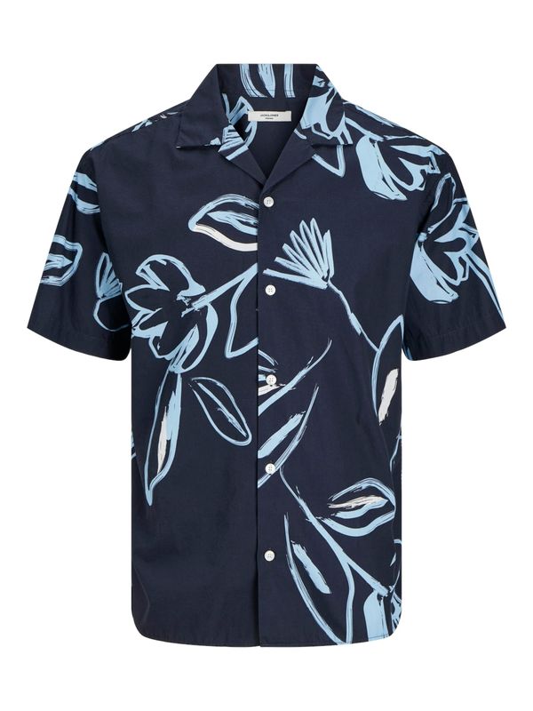 JACK & JONES JACK & JONES Košulja 'Palma Resort'  morsko plava / golublje plava / bijela