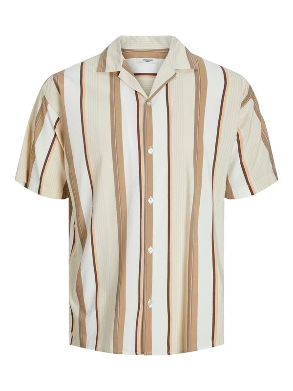 JACK & JONES JACK & JONES Košulja 'PALMA RESORT'  svijetlosmeđa / roza / puder roza / bijela