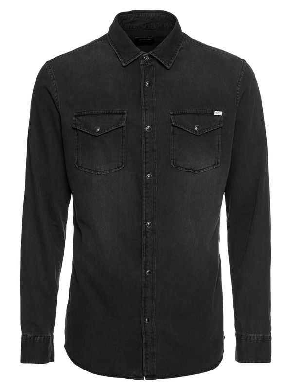 JACK & JONES JACK & JONES Košulja 'Sheridan'  antracit siva / bijela