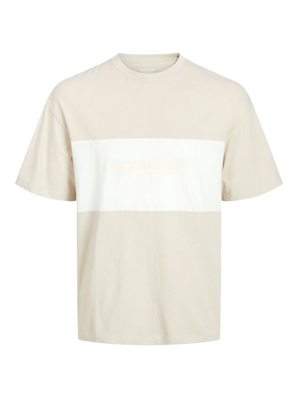 JACK & JONES JACK & JONES Majica 'JJELEGACY'  bež / šampanjac / bijela