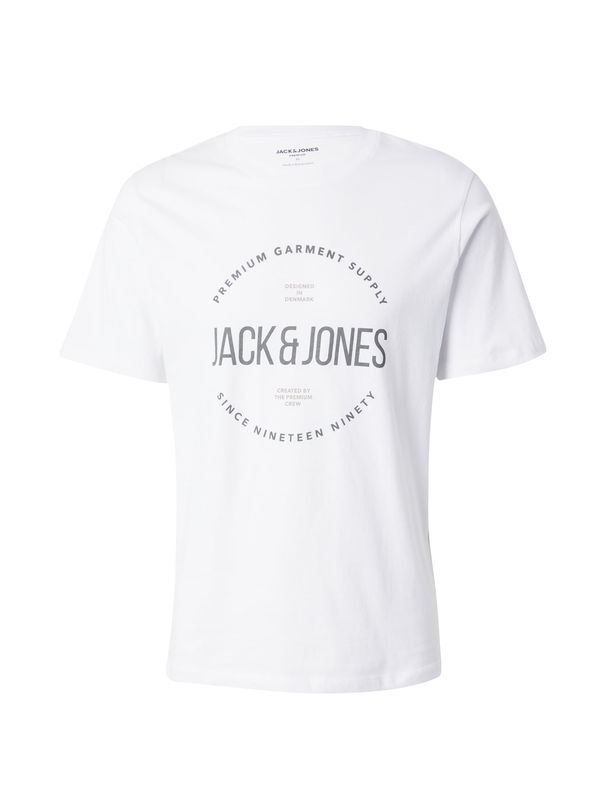 JACK & JONES JACK & JONES Majica 'JPRBLAASTON'  tamo siva / bijela