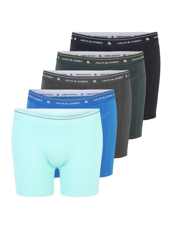 Jack & Jones Plus Jack & Jones Plus Bokserice 'JACRON'  azur / bazalt siva / kraljevski zelena / svijetlozelena / crna