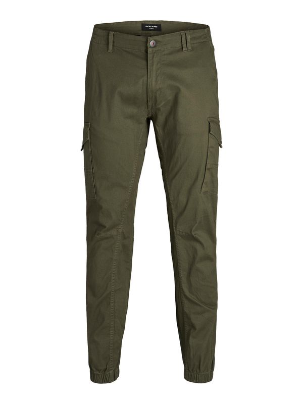 Jack & Jones Plus Jack & Jones Plus Cargo hlače 'Paul'  tamno zelena