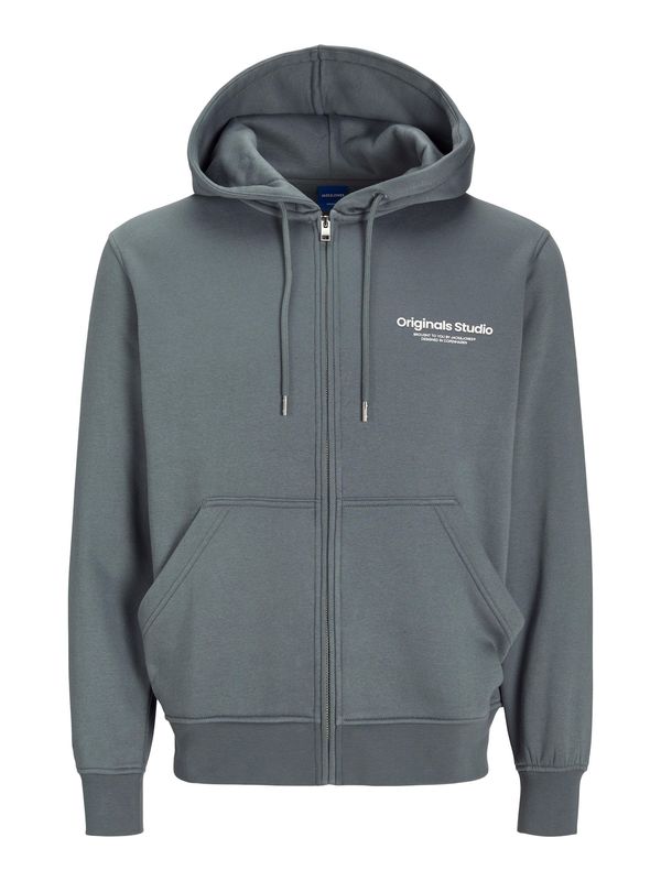 Jack & Jones Plus Jack & Jones Plus Gornji dio trenirke 'JORVesterbro'  tamo siva / bijela