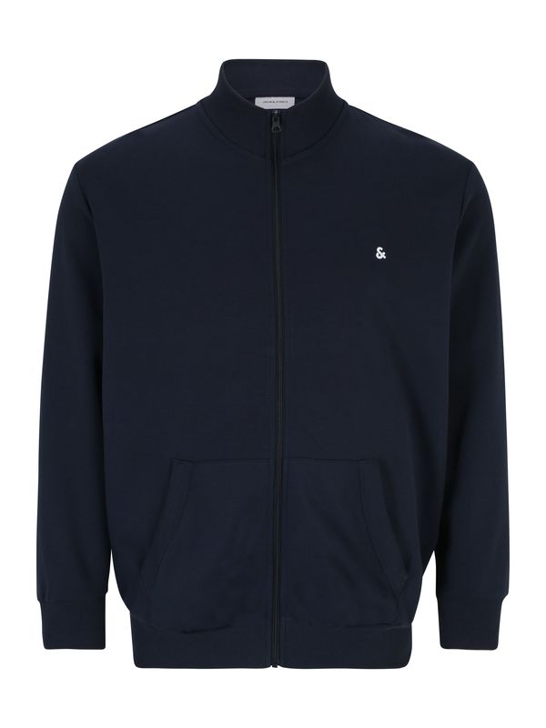 Jack & Jones Plus Jack & Jones Plus Gornji dio trenirke 'Paulos'  mornarsko plava / bijela