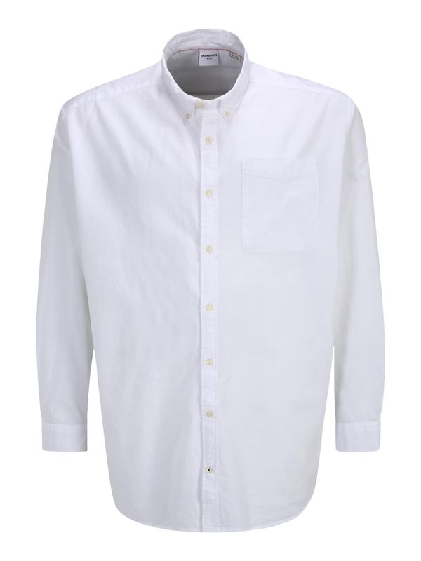 Jack & Jones Plus Jack & Jones Plus Košulja 'Oxford'  bijela