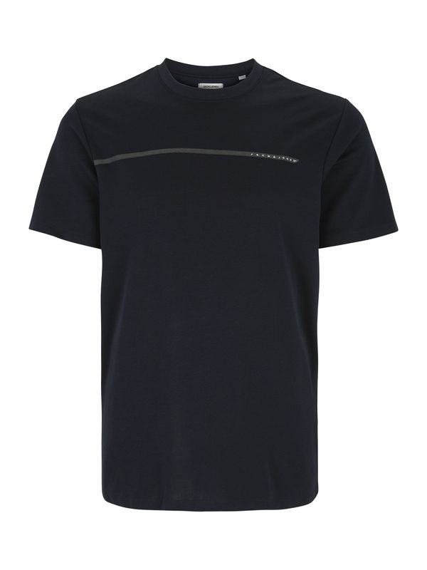 Jack & Jones Plus Jack & Jones Plus Majica 'JCOFUSION'  noćno plava / bijela