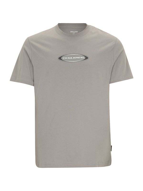 Jack & Jones Plus Jack & Jones Plus Majica 'JCOPACER'  siva / crna / bijela