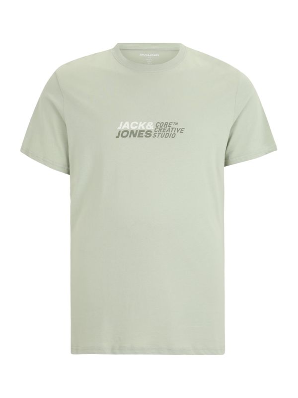 Jack & Jones Plus Jack & Jones Plus Majica 'JCOTARMAC'  zelena / menta / bijela